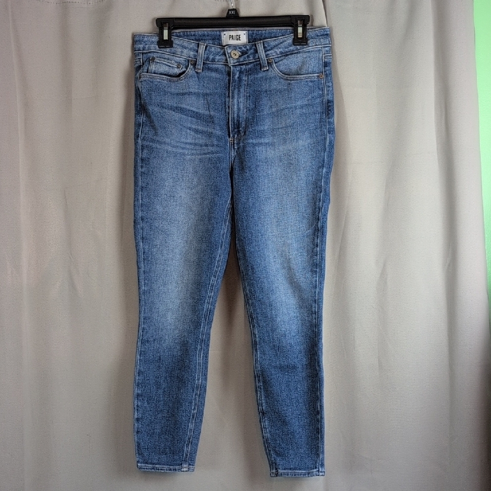 PAIGE Classic Blue Cropped Jeans